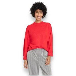 A New Day Red Crew Neck Sweater - Size Medium